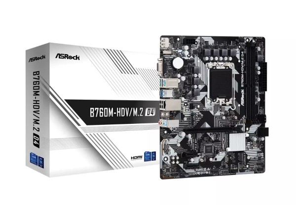 Asrock B760M-HDV M.2 D4 Материнская плата Micro-ATX / Intel B760 / LGA1700 / DDR4 / M.2