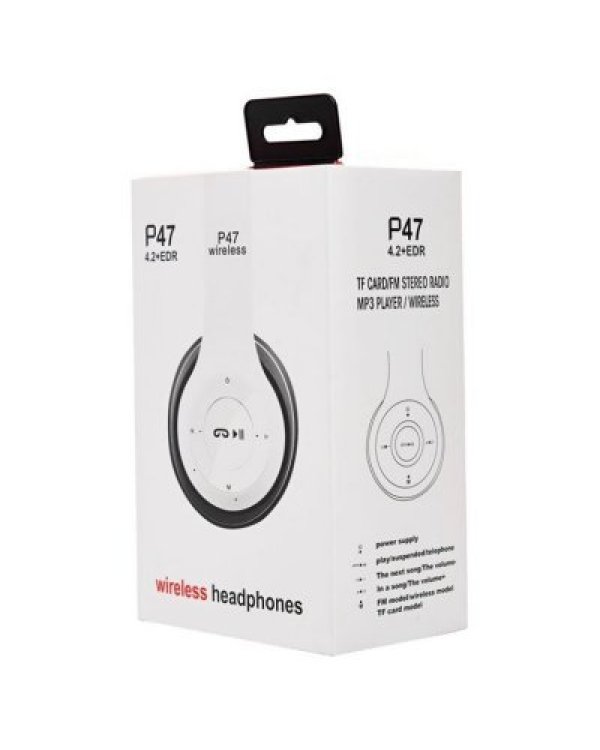 Дополнительное изображение книги «RoGer P47 Bluetooth Наушники с FM-радио Белые»