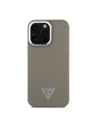 Guess PU Grained Triangle Logo MagSafe Case Защитный чехол для iPhone 16 Pro / коричневый