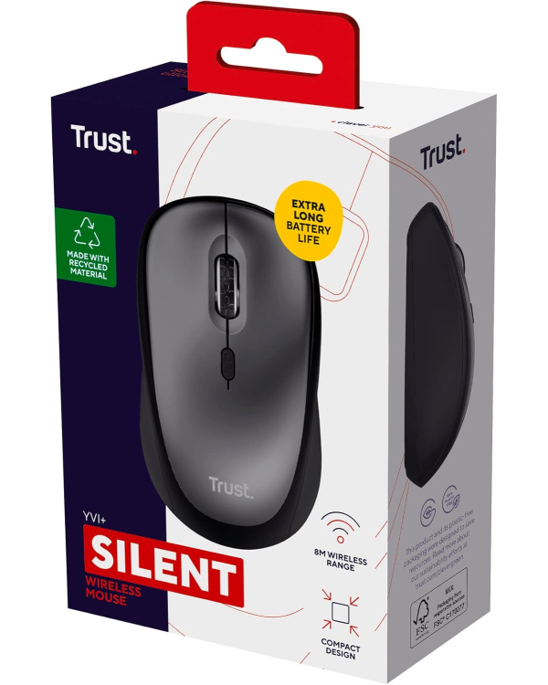 Trust Yvi+ Silent Black мышь