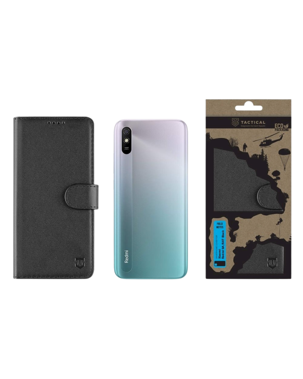 Tactical Field Notes Защитный чехол-книжка для Xiaomi Redmi 9A/9AT / чёрный