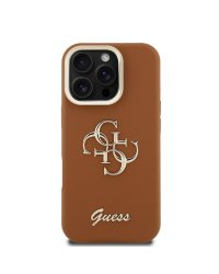 Guess PU Grained 4G Logo Stand Camera Frame Case Чехол для Apple iPhone 16 Pro