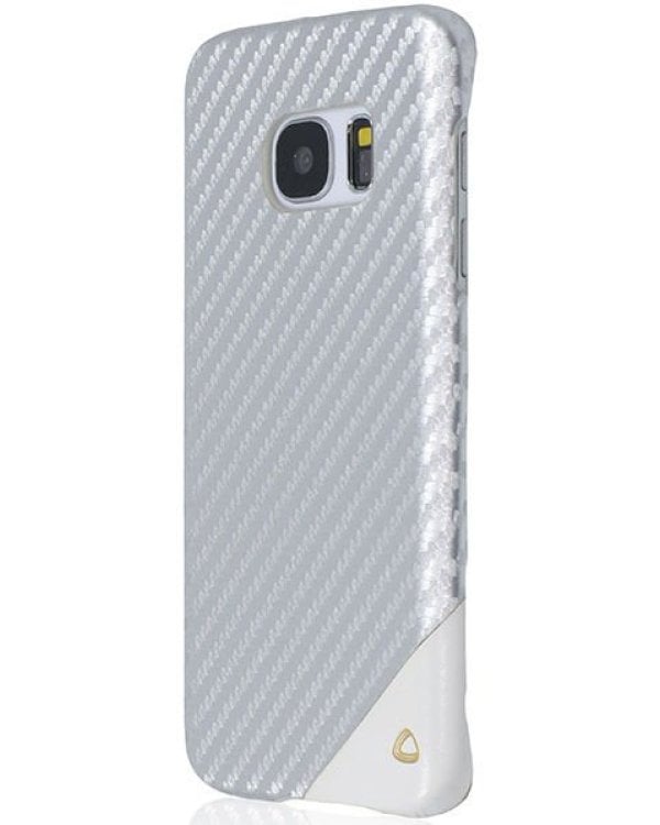 Occa Carbon Back Case Пластмассовый чехол для Samsung G935 Galaxy S7 Edge Серебряный