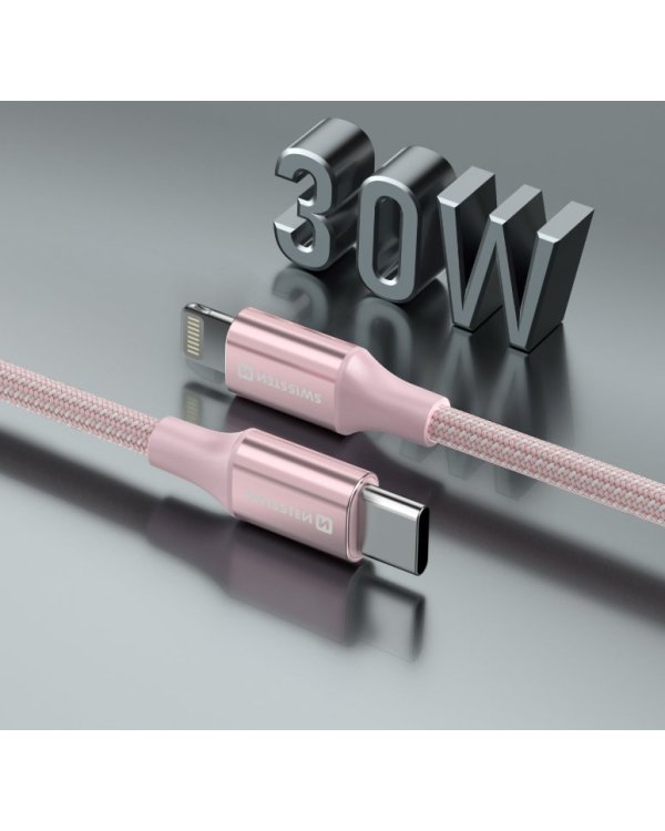 Swissten Textile II USB-C - Lightning Kабель для передачи данных и зарядки 1.5m