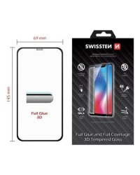 Swissten Ultra Durable Full Face / Full Glue Tempered Glass Защитное стекло Apple iPhone XR Black