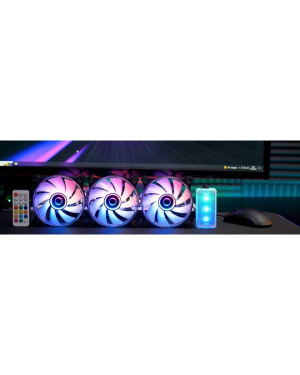 Mars Gaming MF-3DKIT Infinity Mirror ARGB 120mm Комплект кулеров для компьютера с дистанционным управлением
