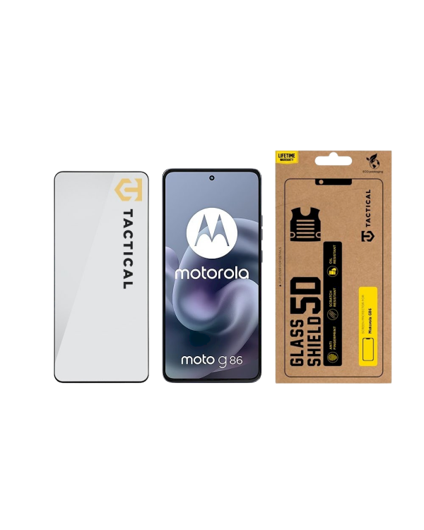 Tactical Glass Shield 5D Защитное стекло для Motorola G86/G86 Power / чёрный