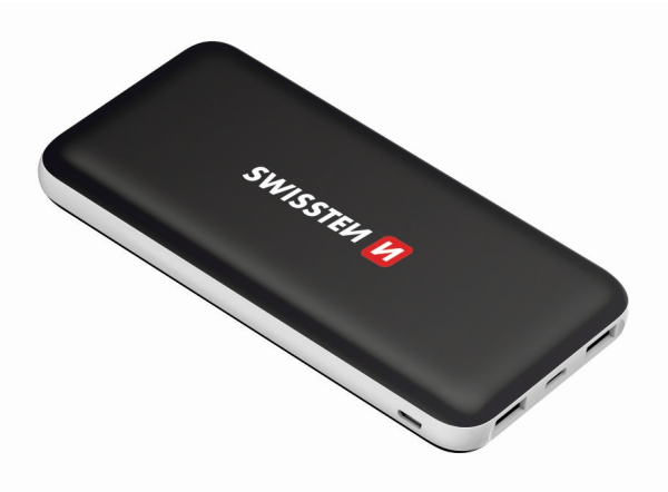 Swissten Black Core Premium Power Bank Переносная зарядная батарея 2A / USB / USB-C / 15000 mAh