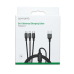 4smarts Textile Cable 3in1 ForkCord Кабель для зарядки Micro USB / USB-C / Lightning / 1m