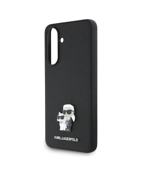 Karl Lagerfeld PU Saffiano Metal Karl and Choupette Case Чехол для Samsung Galaxy A36 5G