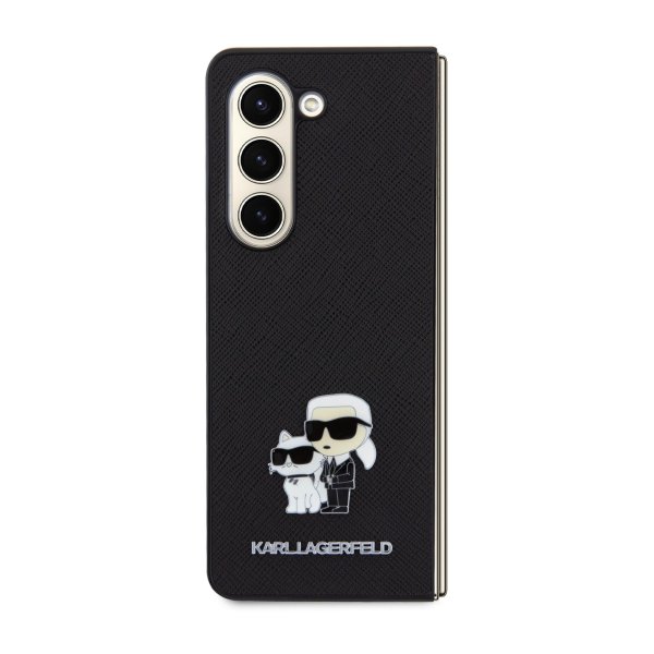 Karl Lagerfeld PU Saffiano Karl and Choupette NFT Защитный чехол для Samsung Galaxy Z Fold5 / чёрный