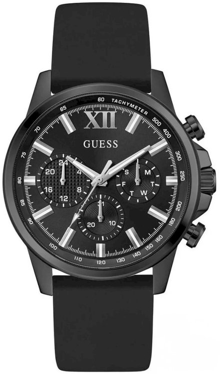 Обложка книги «Guess Walker Chronograph Мужские Часы Black Silicone 44mm»