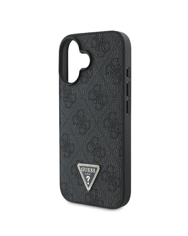 Guess Leather 4G Triangle Strass Защитный Чехол для Apple iPhone 16