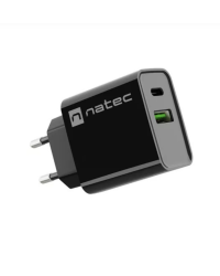 Natec Ribera USB-A USB-C Сетевой зарядное устройство 20W
