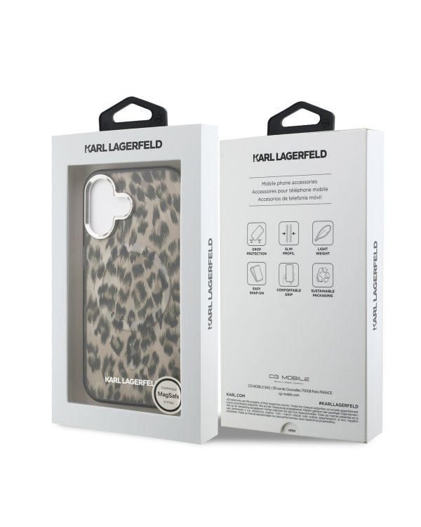 Karl Lagerfeld IML Leopard MagSafe Case Чехол для Apple iPhone 16