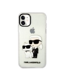 Karl Lagerfeld IML Glitter Karl and Choupette NFT Case Защитный чехол для iPhone 11 / прозрачный