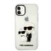 Karl Lagerfeld IML Glitter Karl and Choupette NFT Case Защитный чехол для iPhone 11 / прозрачный