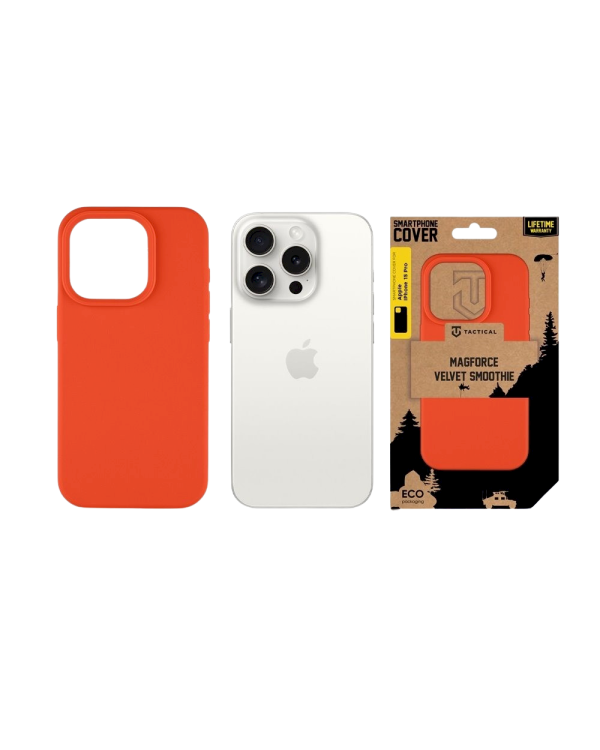 Tactical MagForce Velvet Smoothie Cover Защитный чехол для Apple iPhone 15 Pro / чили