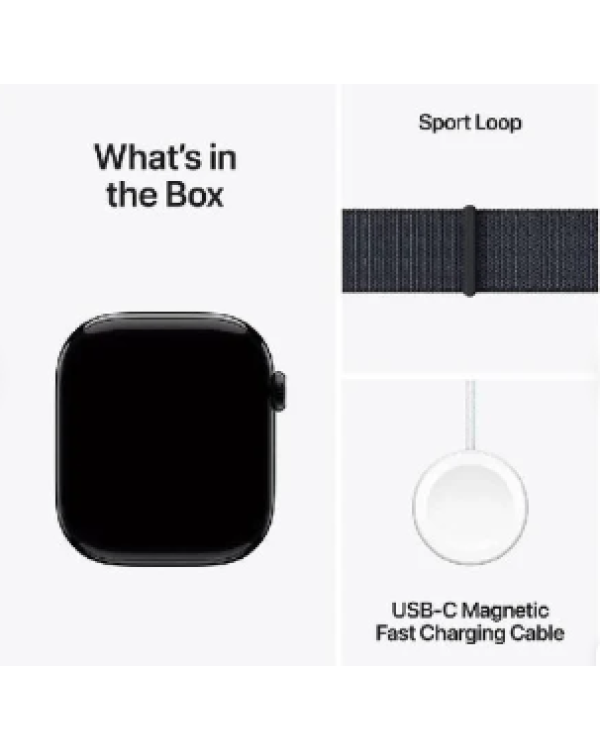 Дополнительное изображение книги «Apple Watch Series 10 Умные Часы 42 mm / GPS / Jet Black Aluminum / Ink Sport Loop»
