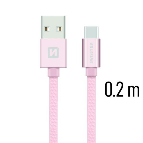 Swissten Textile Универсальный Quick Charge 3.1 USB-C USB Кабель данных 20 cм