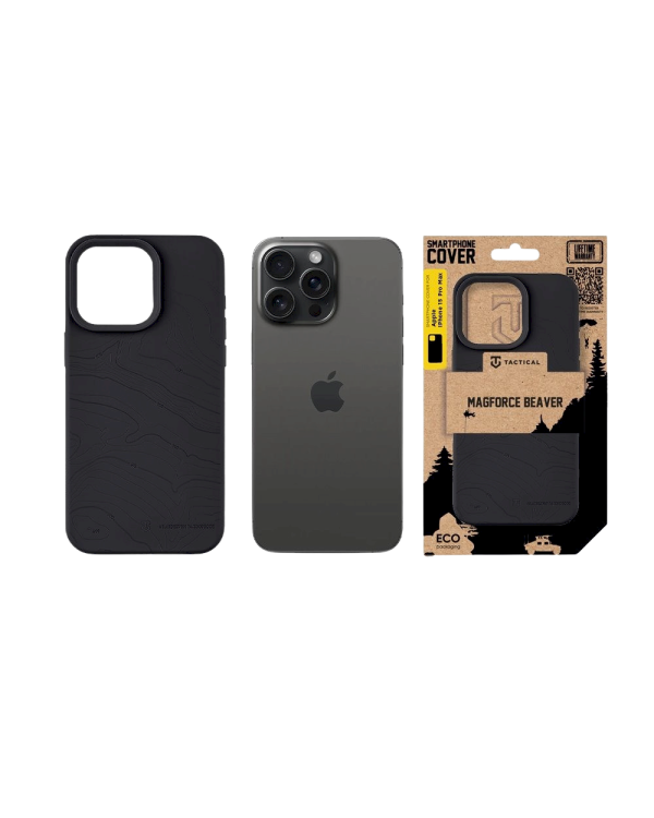 Tactical MagForce Beaver Cover Защитный чехол для iPhone 15 Pro Max / асфальтовый
