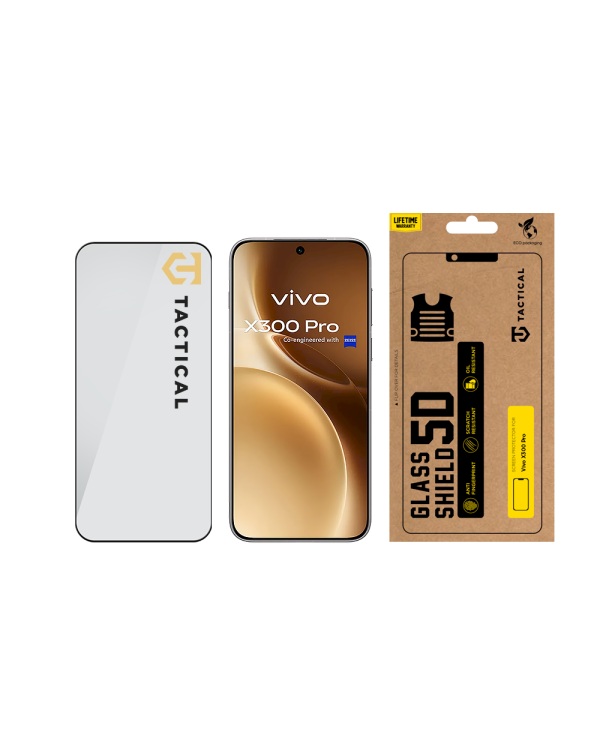 Tactical Glass Shield 5D Защитное стекло для Vivo X300 Pro / чёрный