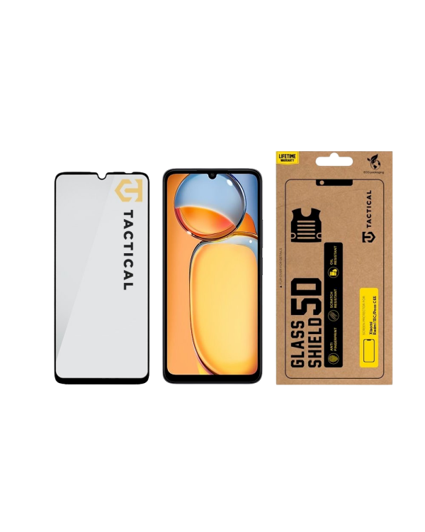 Tactical Glass Shield 5D Защитное стекло для Xiaomi Redmi 13C 4G/5G, Poco C65 / чёрный