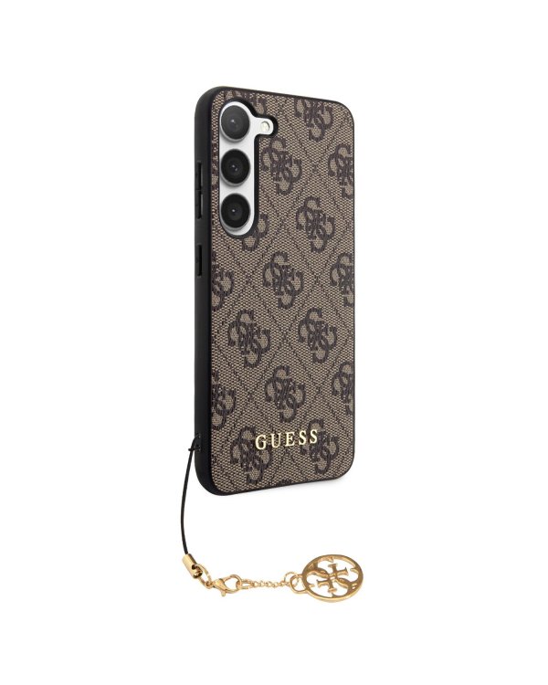 Guess 4G Charm Case Защитный чехол для Samsung Galaxy S23 / коричневый