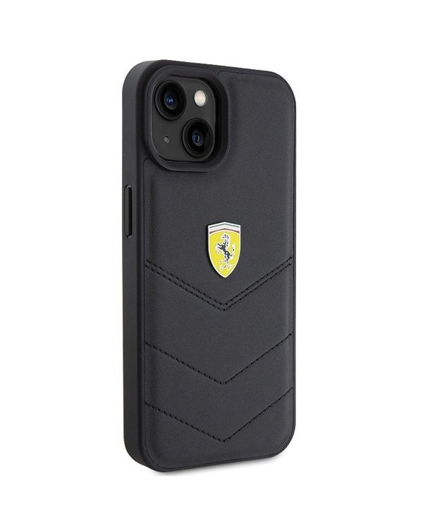 Ferrari Quilted Metal Logo Back Case Защитный Чехол для Apple iPhone 15