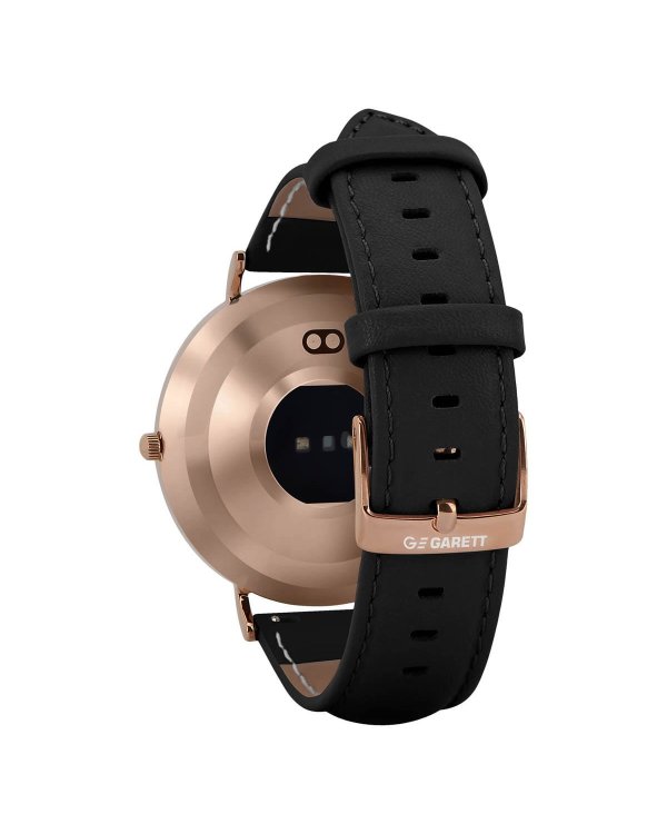 Garett Smartwatch Verona Gold And Black Leather Умные часы AMOLED / Bluetooth / IP67 / GPS / SMS