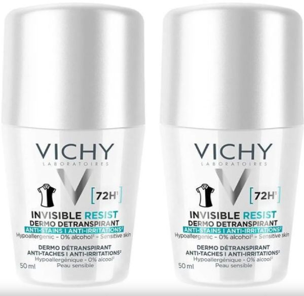 Vichy Invisible Resist Антиперспирант 72H / 2 x 50 ml