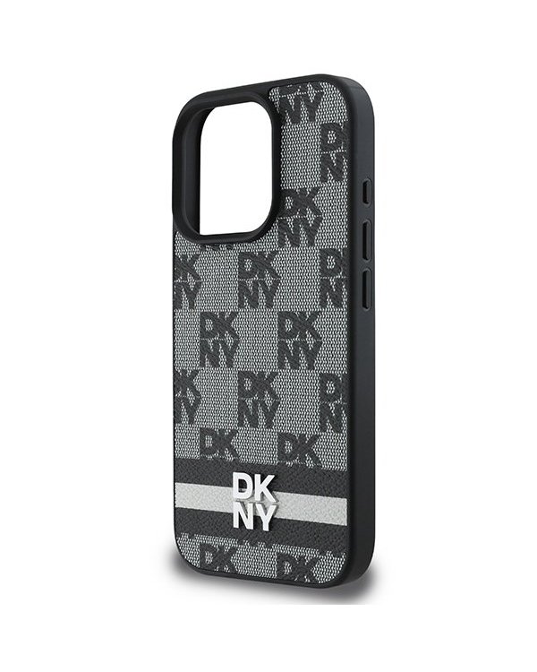 DKNY Checkered Pattern & Printed Stripes Защитный Чехол для Apple iPhone 16 Pro Max
