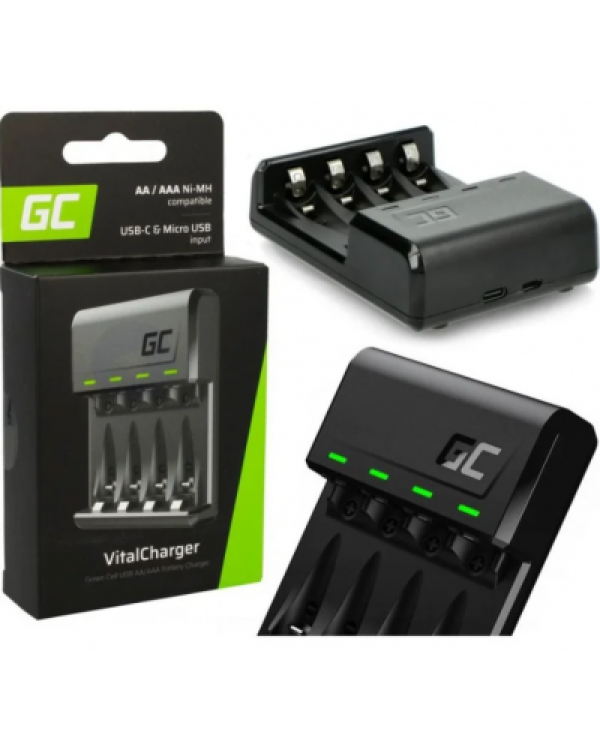 Green Cell VitalCharger USB / USB-C Зарядное Устройство для Аккумуляторов
