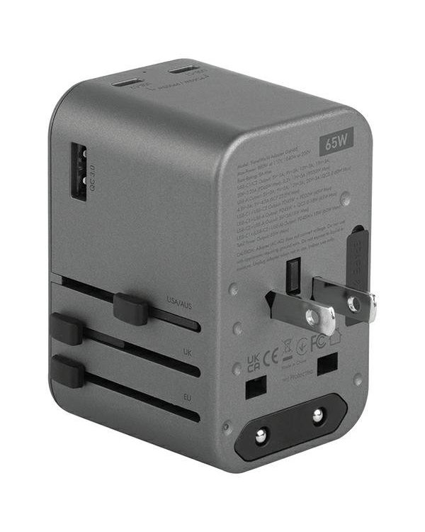 Energea TravelWorld GaN65 USB-C PD 65 Вт + универсальный адаптер PPS 55 Вт