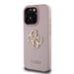 Guess PU Grained 4G Metal Logo Case Защитный чехол для iPhone 15 Pro / розовый