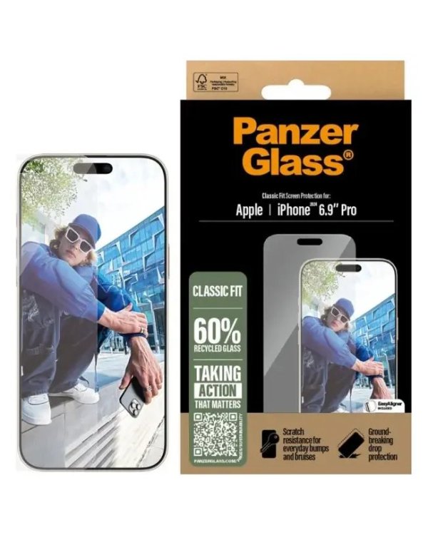 PanzerGlass 2876 Classic Fit Защитное стекло для Apple iPhone 16 Pro Max