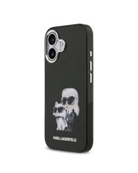 Karl Lagerfeld IML Aquarelle Karl and Choupette Case Защитный чехол для iPhone 17 / чёрный