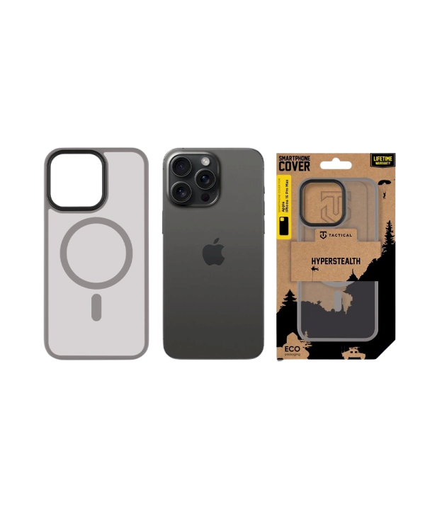 Дополнительное изображение книги «Tactical MagForce Hyperstealth Cover Защитный чехол для iPhone 15 Pro Max / светло-серый»