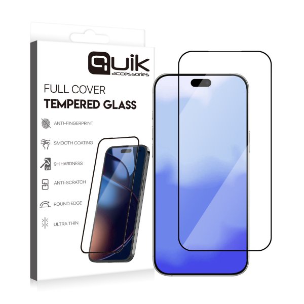 Quik Accessories Full Cover Tempered Glass Защитное Стекло для Apple iPhone 17 Pro