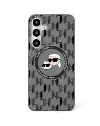 Karl Lagerfeld Button Karl&Choupette Heads On KL Pattern MagSafe Чехол для Samsung Galaxy S25