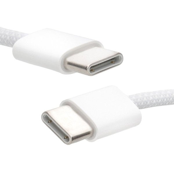 RoGer APUSC1 USB-C на USB-C Кабель данных и заряда 1m / в белой оплетке