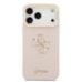 Guess PU Grained 4G Logo Stand Camera Frame Case Защитный чехол для iPhone 17 Pro Max / розовый