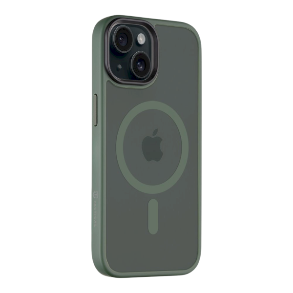 Обложка книги «Tactical MagForce Hyperstealth Cover Защитный чехол для iPhone 15 / лесной зелёный»