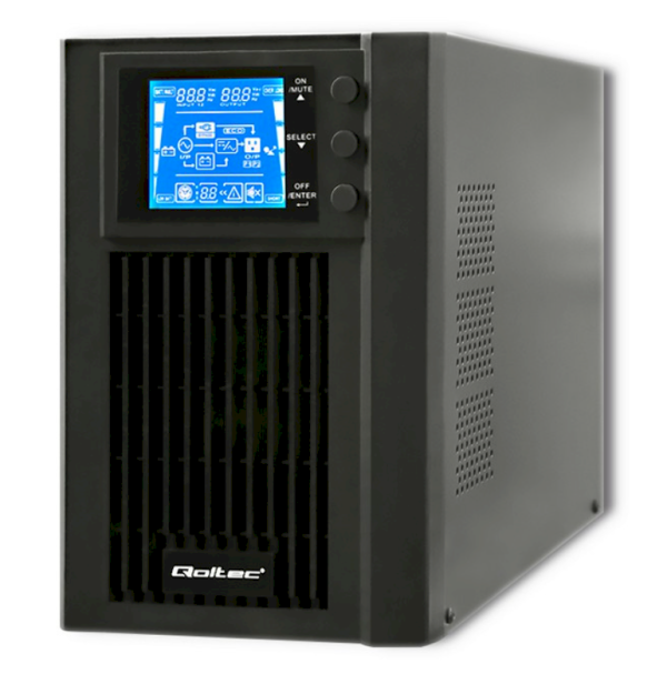 Qoltec 5264 Pure Sine Wave ИБП / 1kVA / 800W / AVR / LCD