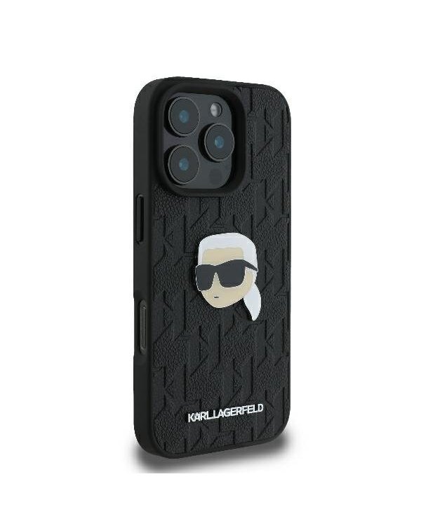Karl Lagerfeld Monogram Karl Head Pin Защитный Чехол для Apple iPhone 16 Pro