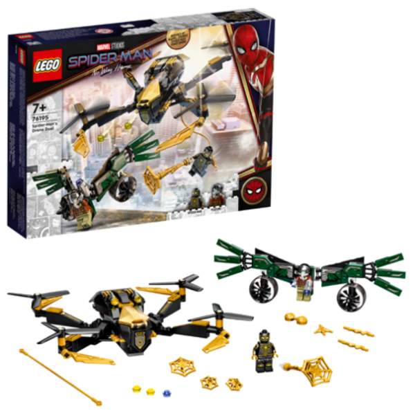 Обложка книги «LEGO 76195 Marvel SPI Spider-Man's Drone Duel Конструктор»