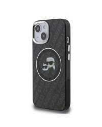 Karl Lagerfeld IML K&CH Heads Repeated Logo MagSafe Case Защитный чехол для iPhone 15 / чёрный