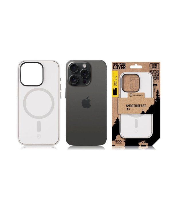 Tactical MagForce SmoothIsFast Cover Защитный чехол для Apple iPhone 15 Pro / меловой