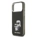 Karl Lagerfeld IML Aquarelle Karl and Choupette Case Защитный чехол для iPhone 17 Pro / чёрный