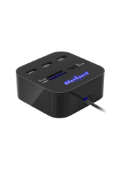 Rebel КОМ1020 USB 2.0 Концентратор с кардридером microSD / SD / SDHC